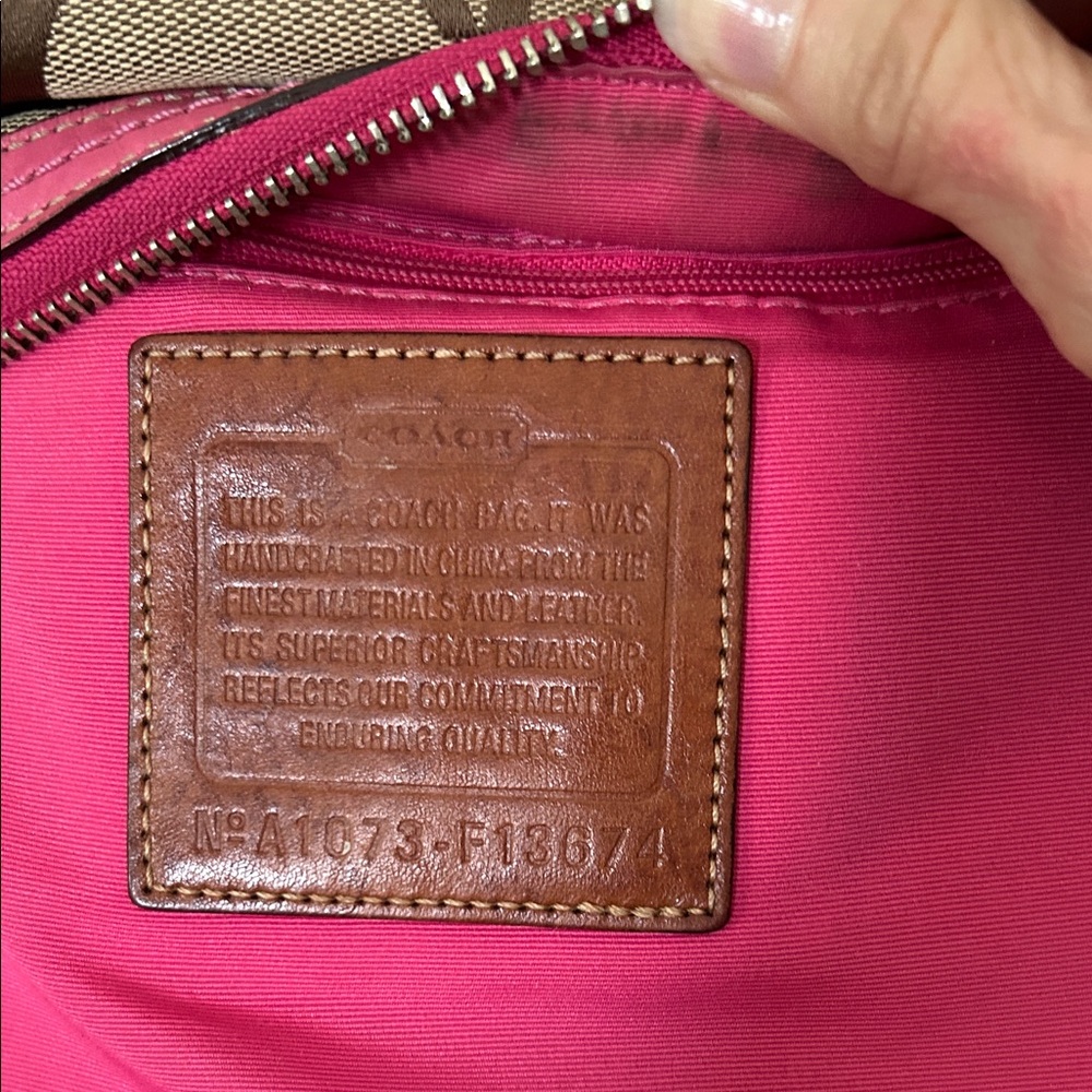 Coach Pink-Lined Handbag - Picture 2 of 16